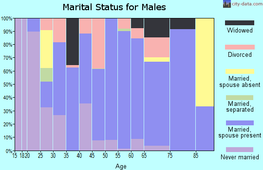 Zip code 37681 marital status for males