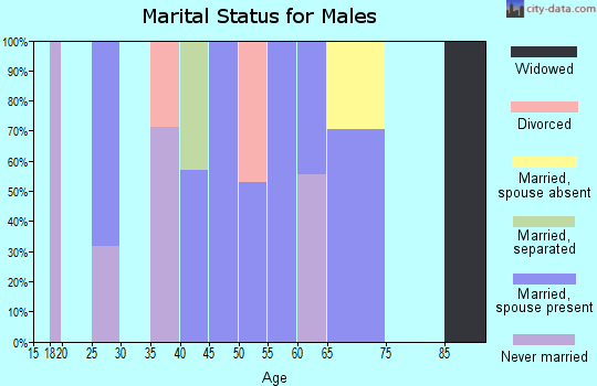 Zip code 37691 marital status for males