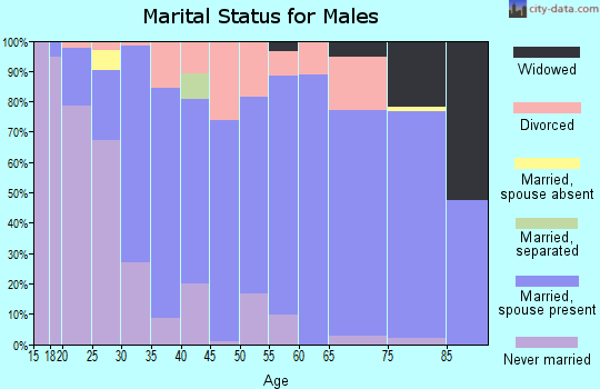 Zip code 37711 marital status for males