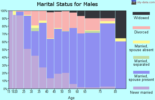 Zip code 37716 marital status for males