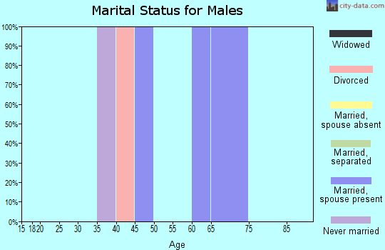 Zip code 37719 marital status for males