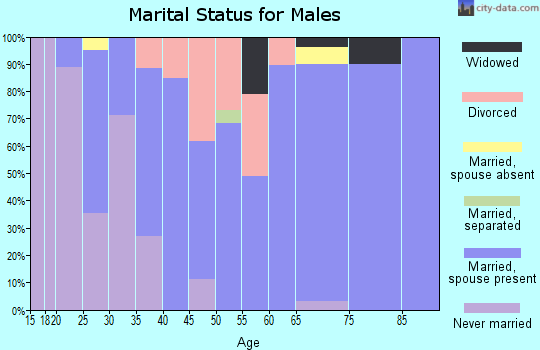 Zip code 37722 marital status for males