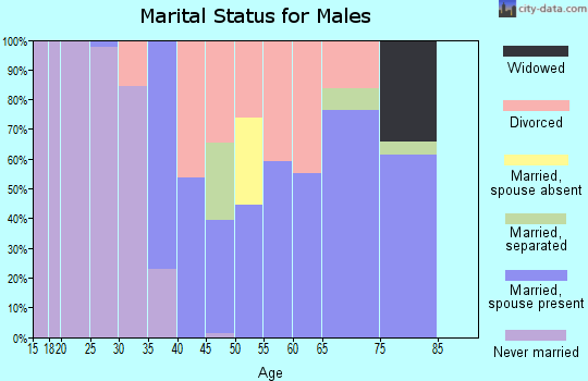 Zip code 37724 marital status for males