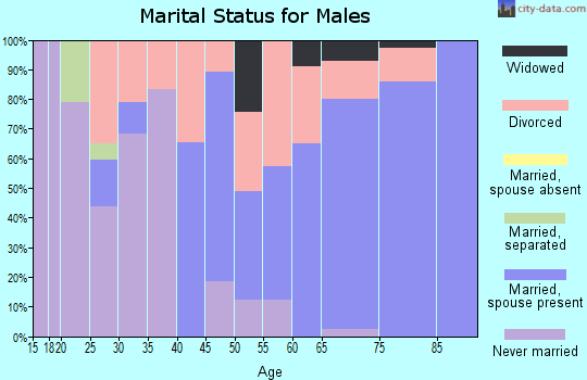 Zip code 37727 marital status for males