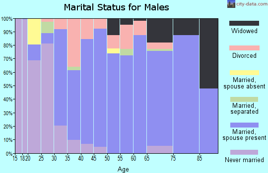 Zip code 37742 marital status for males