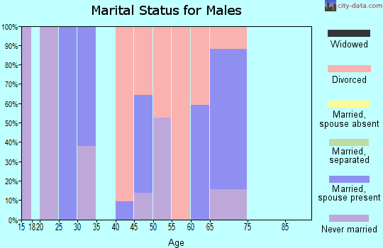 Zip code 37753 marital status for males