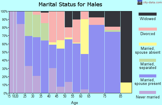 Zip code 37820 marital status for males