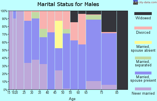 Zip code 37841 marital status for males