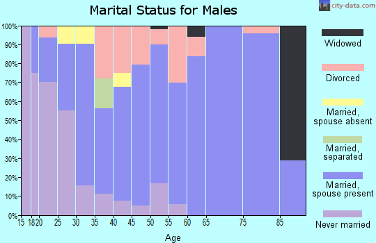 Zip code 37846 marital status for males