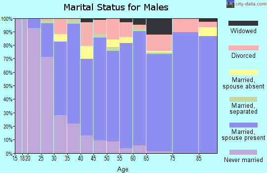 Zip code 37849 marital status for males