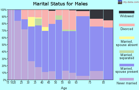 Zip code 37854 marital status for males