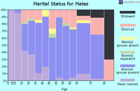 Zip code 37861 marital status for males