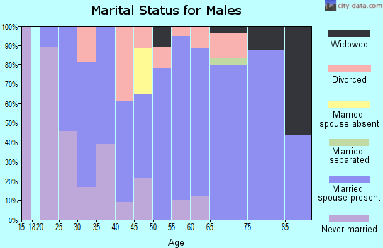 Zip code 37870 marital status for males