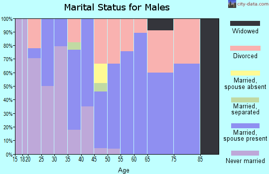 Zip code 37872 marital status for males