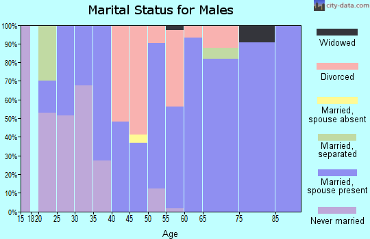 Zip code 37880 marital status for males