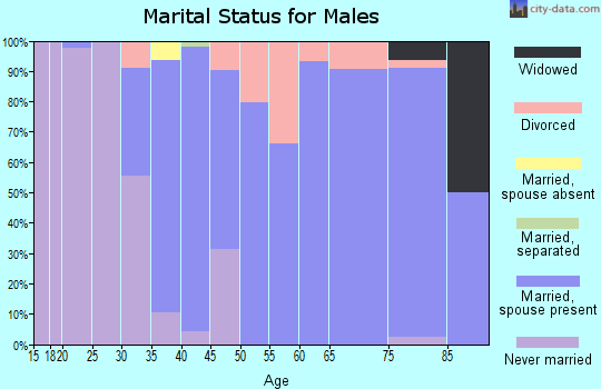 Zip code 37882 marital status for males