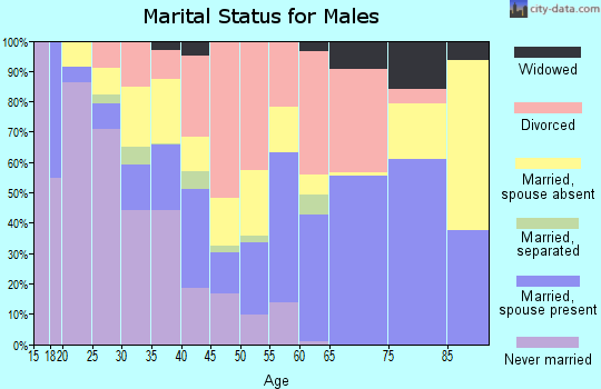 Zip code 37887 marital status for males