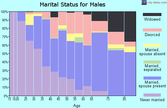 Zip code 37914 marital status for males