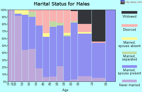 Zip code 37924 marital status for males