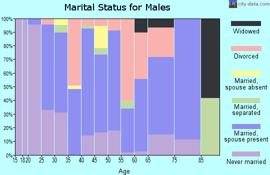 Zip code 38006 marital status for males