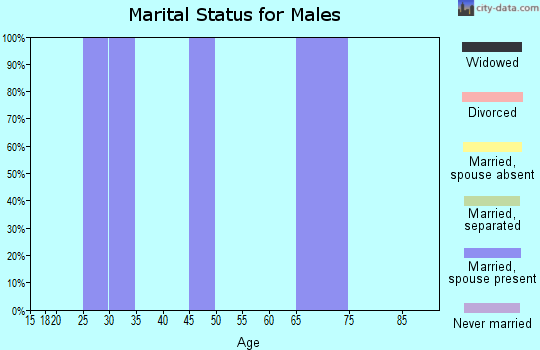 Zip code 38021 marital status for males
