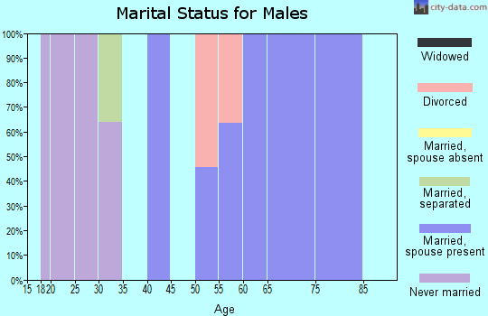 Zip code 38030 marital status for males