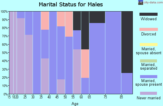 Zip code 38039 marital status for males
