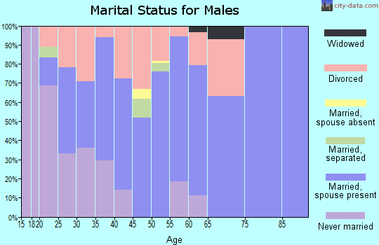 Zip code 38059 marital status for males