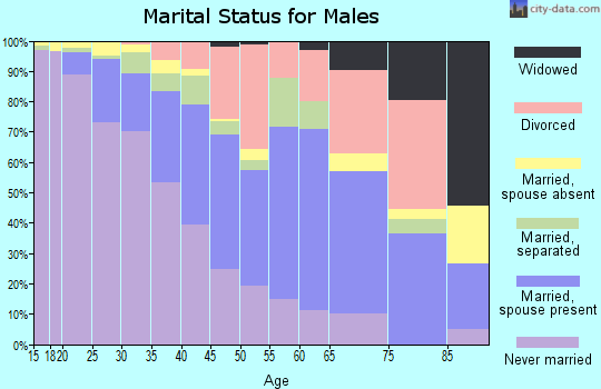 Zip code 38118 marital status for males
