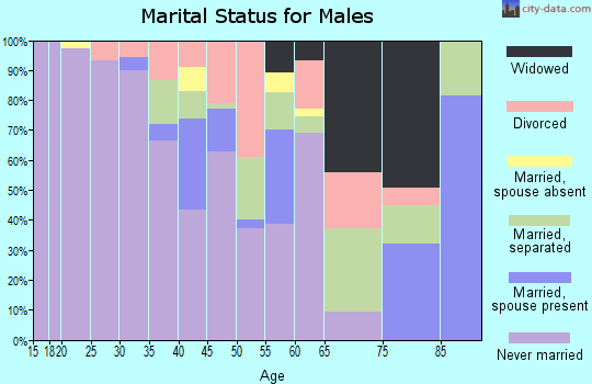 Zip code 38126 marital status for males