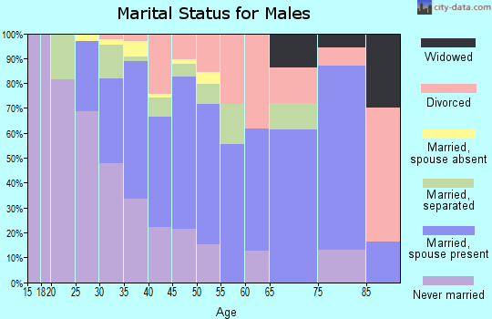 Zip code 38141 marital status for males