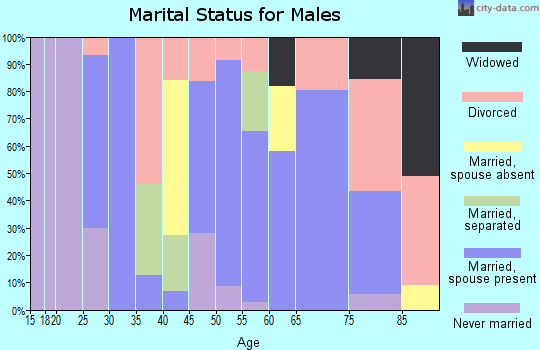 Zip code 38220 marital status for males