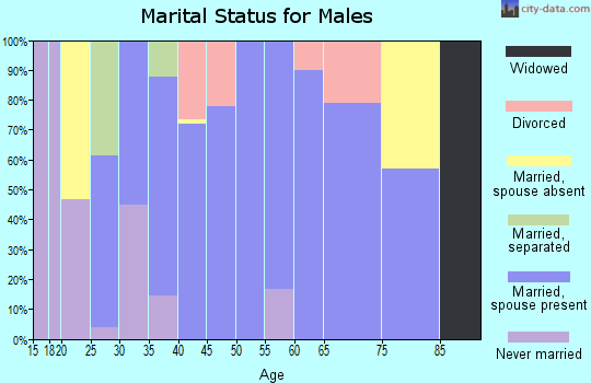 Zip code 38222 marital status for males