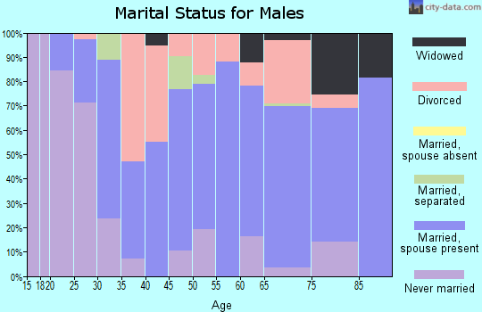 Zip code 38257 marital status for males