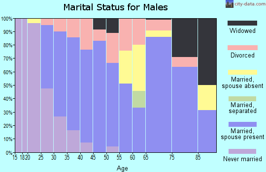 Zip code 38317 marital status for males