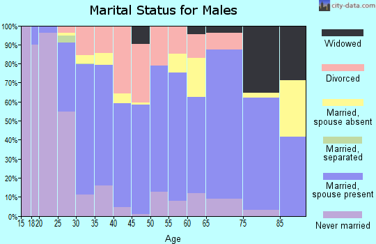 Zip code 38320 marital status for males