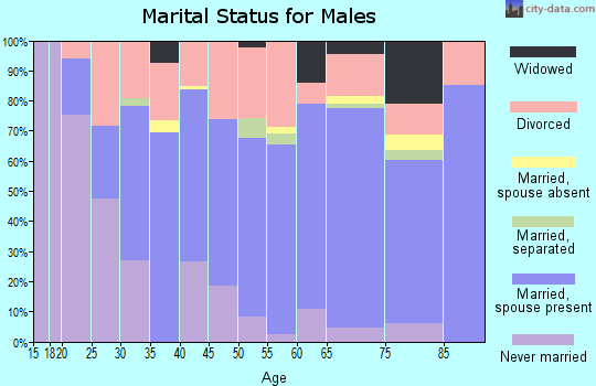 Zip code 38372 marital status for males