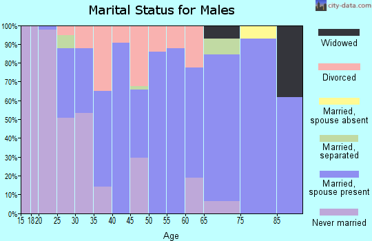 Zip code 38449 marital status for males