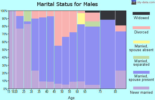 Zip code 38469 marital status for males
