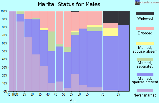 Zip code 38562 marital status for males