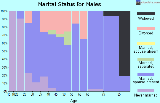 Zip code 38568 marital status for males