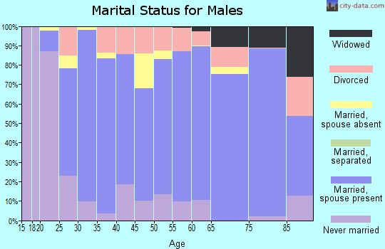 Zip code 38570 marital status for males