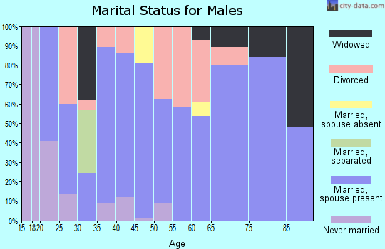 Zip code 38573 marital status for males