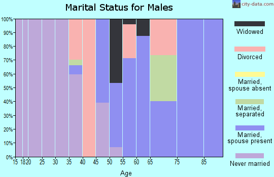 Zip code 38617 marital status for males