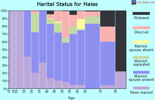 Zip code 38618 marital status for males