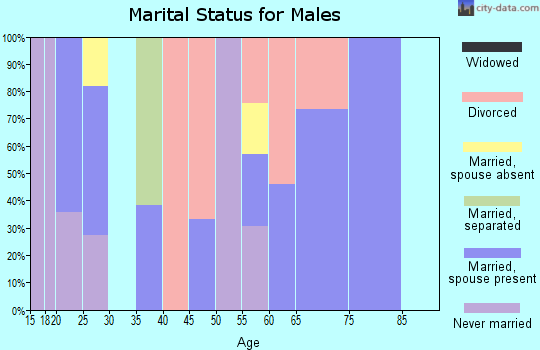 Zip code 38622 marital status for males
