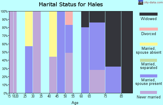 Zip code 38626 marital status for males