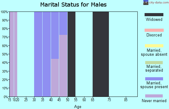 Zip code 38630 marital status for males