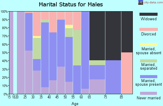 Zip code 38643 marital status for males