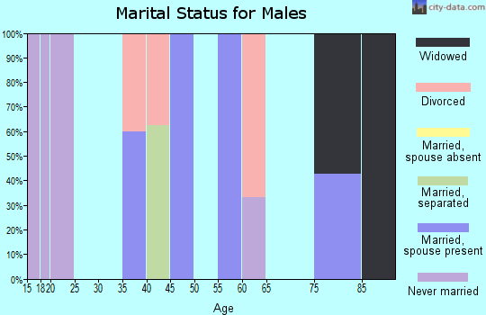 Zip code 38644 marital status for males